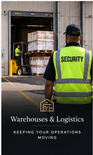 Officer at a loading dock