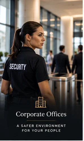 Officer at a corporate lobby